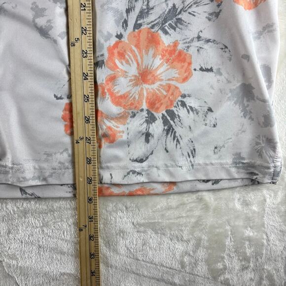 Roundtree & Yorke Performance Polo Shirt Men's XL White Short Sleeve Floral - Picture 4 of 8